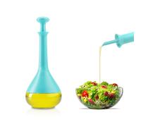 Avilia Bottiglia Dispenser per Olio e Aceto Turchese in Vetro e Plastica Resistente 275ml - Ideale per Mantenere la tua Cucina Pulita Grazie al Tappo Savagoccia - 3 Parti Removibili Facili da Pulire