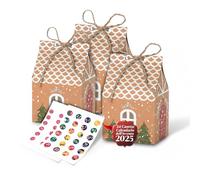 Avilia - Calendario Avvento 2025 con 25 Cassetti Decorativi Riutilizzabili per Natale, Idea Regalo Fai da Te, Albero dell’Avvento Elegante in Legno per Dolcetti e Sorprese