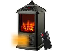 Avilia Caminetto Elettrico da Tavolo con Telecomando 1000W - Timer Programmabile Fino a 12 ore e Controllo da Remoto - Design Elegante e Versatile Grazie alle sue Dimensioni 32x18,5x18,5cm