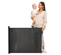 Avilia Cancelletto di Sicurezza per Bambini Estendibile - Cancello Ideale per Scale e Porte, Meccanismo di Blocco Facile, Montaggio a Vite, in ABS e PVC, 130x88 cm, Nero