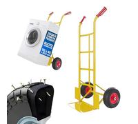 Avilia - Carrello con Ruote Portatutto in Acciaio da 200Kg per Trasporto Sicuro di Carichi Voluminosi, con Maniglie Antiscivolo, Ruote Pneumatiche e Struttura Compatta Maneggevole (Giallo)