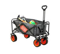 Avilia - Carrello con Ruote Portatutto Pieghevole 82,5x54,5x99,5 cm in Acciaio Antracite, Portata 160 kg, Richiudibile Salvaspazio per Spesa, Spiaggia, Campeggio e Giardino