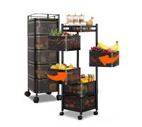 Avilia - Carrello Con Ruote Portatutto Richiudibile Multiuso con Cestelli Capien