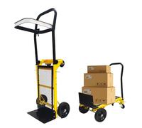 Avilia Carrello Portacarichi Multifunzione - Carrello Pieghevole in Acciaio con 4 Ruote in Gomma, Capacità 45kg, 99x38x31 cm, Ideale per Carichi Pesanti