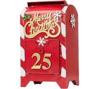 Avilia Cassetta Porta Lettere Natalizia | Decorazione Natalizia | Cassetta della Posta Natalizia | Cassetta delle Lettere Natalizia in Metallo per Interni o Esterni 27x20x45cm