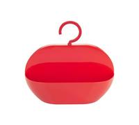 Avilia Cestino Portaoggetti per Doccia - Cestino Portaoggetti con Gancio, in Plastica, 26x9x23cm, Rosso
