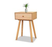 Avilia - Comodino Camera da Letto in Bambù con Cassetto Spazioso, Design Retrò Naturale 47x40x30 cm, Ideale come Tavolino da Letto, Facile da Pulire e Compatto (Legno)