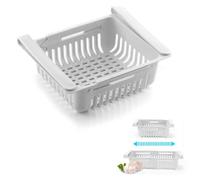 Avilia Contenitore Frigo Estendibile e Adattabile in Plastica 20,5x16,5x7,5cm - Ideale per Organizzare il tuo Frigorifero, Aiuta a Mantenere i Cibi Freschi più a Lungo - Facile da Installare