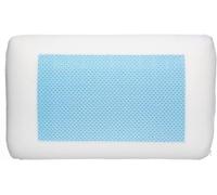 Avilia Cuscino Memory Foam con Gel Rinfrescante, 50x30cm - Comfort Ergonomico, Colori Bianco e Blu