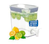 Avilia - Dispenser Acqua da 3.5L con Rubinetto Antigoccia e Coperchio a Scatto, Ideale per Frigo, Uso Quotidiano e Picnic, Facile da Riempire e Pulire, Senza BPA, Dispenser Acqua Versatile e Sicuro