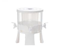 Avilia - Dispenser Acqua Girevole 6L con 4 Rubinetti per Bevande Diverse, Design Trasparente Rotante a 360°, Ideale per Feste, Buffet e Uso Quotidiano in Casa o Ufficio