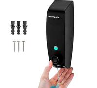 Avilia Dispenser Sapone da Parete con 1 Scomparto Nero 450ml - Dispenser da Muro Elegante e Moderno per Bagno - Ideale per Sapone - Erogatore Sapone Liquido Preciso e Facile