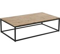 Avilia Elegante Tavolino Moderno in Legno di Acacia e Metallo - Stile Contemporaneo - Tavolino basso - 115x65x32,5 cm, Marrone e Nero