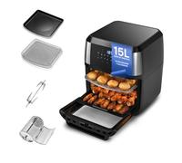 Avilia Forno Multifunzione Friggitrice ad Aria XXL 15Litri - Air Fryer Risparmio Energetico, Senza Olio con 10 Funzioni su LED Display,1700W