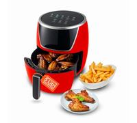 Avilia - Friggitrice ad Aria 5 Litri con LED Touch, Timer 60 Minuti, Spegnimento Automatico, Cottura Senza Olio Rapida e Uniforme per Ricette Croccanti in Famiglia (Rosso)