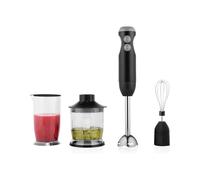 Avilia - Frullatore a Immersione 4 in 1 con Lama Inox Ultra Resistente, Accessori Inclusi per Tritare, Montare e Miscelare, Ideale per Smoothie, Zuppe e Salse Cremose