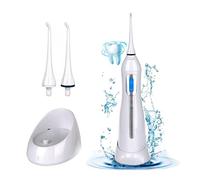 Avilia Idropulsore a Batterie per la Pulizia di Denti e Gengive - Idropulsore senza Fili con Serbatoio dell'Acqua nel Manico e 3 Potenze di Pressione, 100-240V