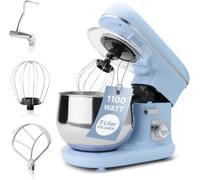 Avilia Impastatrice Planetaria da 1100W | Ciotola da 5,7L a 6.5L Acciaio Inox | 7 Velocità Variabili | Ventose Antiscivolo | Accessori in Acciaio Inox | Design Innovativo (Celeste)