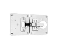 Avilia - Kit 16 Staffe e 64 Viti in Acciaio Inox Rinforzato per Riparazione Cerniere Porte, Ante e Mobili - Montaggio Facile e Duraturo per Fissaggio Sicuro e Resistente nel Tempo