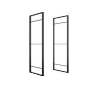 Avilia Kit 2 Telai per Scaffali a Muro - Strutture Verticali per Libreria Componibili con Accessori Inclusi, Ideali per Cucina, Salone, Bagno, in Acciaio Nero, 83x35cm