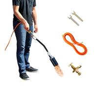 Avilia - Kit Cannello a Gas Professionale con Accensione Piezo, Regolatore 0-4 Bar, Bruciatore 60 mm, Tubo 10 m per Lavori Intensivi in Agricoltura, Edilizia, Industria, Uso Professionale e Domestico
