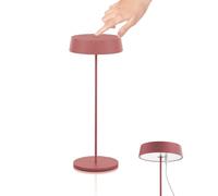 Avilia Lampada da Tavolo Ricaricabile con Entrata USB-C - Lampada con Pulsante Touch in Alluminio per Camera e Salotto, 4400maAh, 28,7x16x4 cm, Rosa