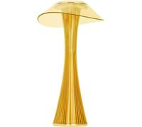 Avilia Lampada da Tavolo Ricaricabile in ABS Trasparente | Lampada da ufficio | Lampada da camera | Lampada Studio | Luminosità 400LM | Potenza 3,5W | Dimmer 80% | Autonomia 13 Ore (Dorato)