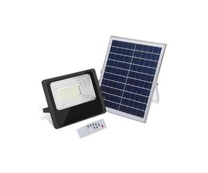 Avilia Lampada Solare con Telecomando per Esterni - Faretto con Pannello Solare, 40W, 4000K, 620lm, 6V 10W, Batteria 3,2V 20000mAh, IP66, Alluminio, 30x19x1.7cm
