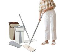 Avilia - Lavapavimenti Mopo Wash con Secchio 8L a Doppio Serbatoio, Testina Rotante 360°, Autostrizzante, per Tutte le Superfici, Ideale per Spazi Stretti, Facile da Usare e da Pulire