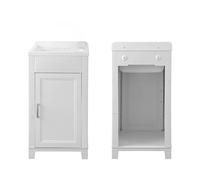 Avilia Lavatoio per Lavaggio Capi a Mano - Lavandino ad Anta Singola, con Kit Sifoni, per Uso Interno ed Esterno, in Resina, 45x50x85cm, Bianco