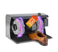 Avilia Lucidascarpe Elettrico 2-in-1 - Pulisce e Lucida Scarpe di Pelle, 120W, con 3 Spazzole e Dispenser di Lucido Ricaricabile, Ideale per Hotel e B&B, Adatto a Tutti i Tipi di Pelle
