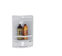 Avilia Mensola ad Angolo per Doccia con 2 Ripiani - Scaffale per Bagno a Muro con 2 Mensole, in Plastica, 20x27x41cm, Bianco