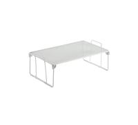 Avilia Mensola Portaoggetti con 1 Ripiano, per Cucina e Bagno - Impilabile, in Metallo, Bianco e Grigio, 41x25.5x15cm