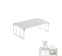 Avilia Mensola Portaoggetti Impilabile - con 1 Ripiano, per Cucina e Bagno, in Metallo, Bianco e Grigio, 41x25.5x15cm