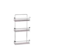 Avilia Mensola Portaoggetti Rettangolare a 3 Ripiani per Bagno - Scaffale per Doccia con 3 Mensole, in Acciaio, 11x26x53cm, Cromato