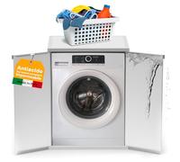 Avilia Mobile Coprilavatrice da Interno ed Esterno in Resina Antiacido - Mobile Copri Lavatrice Resistente e Impermeabile - Mobile Asciugatrice Facile Montaggio - 68,5x64,5x88cm Bianco