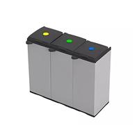 Avilia Mobile Pattumiera con Tre Portasacco per Raccolta Differenziata - Pattumiera con Tre Scomparti Portasacco - Capacità 80/110 lt