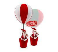 Avilia Mongolfiera Natalizia Grande con Babbo Natale e Albero Decorativo | Decorazione e Scenografia per Casa e Negozi, Addobbo Natalizio Originale Pronto all'Uso