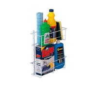 Avilia Organizer a Muro Multifunzione - Scaffale per Cucina, Bagno e Terrazzo, in Plastica, Bianco, 12x33x37.3cm