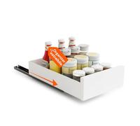 Avilia - Organizer Estraibile Multiuso Salvaspazio per Cucina e Casa, Organizer Bianco Compatto con Struttura Resistente, Accesso Scorrevole Pratico per Ordine e Funzionalità Quotidiana