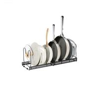 Avilia - Organizer Lavello Cucina Estensibile in Acciaio Inox con Scolapiatti da Appoggio e Base Antigoccia, Ideale per Coperchi, Padelle e Organizzazione Cucina Salvaspazio
