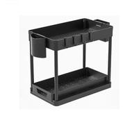 Avilia - Organizer Sottolavello Cucina a 2 Ripiani con Cestelli e Ganci per Ottimizzare Spazio in Bagno e Cucina, Facile da Montare, Ideale per Detergenti e Accessori di Uso Quotidiano