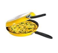 Avilia Padella Doppia Girafrittata Antiaderente - Ideale per Frittate, Cottura con Pochi Grassi, Compatibile con Piani Gas, Elettrici e Vetroceramica, Facile da Pulire, 26cm