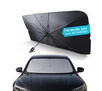 Avilia Parasole Auto Parabrezza ad Ombrello Pieghevole - Copri Parabrezza Auto Sole, 10 Aste Ferro, Tessuto 170T Barriera UV, Universale L140×A80 cm, Custodia Inclusa