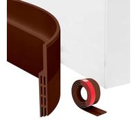 Avilia Paraspifferi Sottoporta in PVC - Guarnizione Isolante per Porte Interne - Sottoporta Termico e Acustico, Facile da Installare, 1m x 4,2mm - Protezione Completa contro Spifferi MARRONE