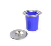 Avilia Pattumiera da Incasso Raccolta Differenziata, con Coperchio - Contenitore Estraibile per Piano Cucina in Acciaio Inox e Plastica Blu, 5L, Ø240mm