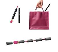 Avilia Pennello per Trucchi e Ritocchi 4 in 1 - Pennello Multiuso per Fondotinta, Cipria, Ombretto e Matita Occhi Tutto in Uno - Ideale da Mettere in Borsa per Viaggiare o per Uso Quotidiano