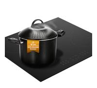 Avilia Pentola Alta Antiaderente in Alluminio 18cm 3L con Coperchio Ermetico Brevettato - Compatibile con Piani a Induzione, Gas, Vetroceramica ed Elettrico - Manici Ergonomici e Resistente ai Graffi