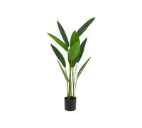 Pianta Artificiale Tropicale Decorativa 97cm - Strelitzia Artificiale con Vaso Nero Opaco per Interni, Albero Realistico per Soggiorno ed Ufficio