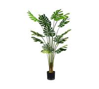 Avilia Pianta di Monstera Artificiale con 16 Foglie, 170 cm, Vaso con Muschio Naturale, Perfetta per Ambienti Interni, Pianta Finta Grande per Soggiorno, Pianta Artificiala da Interno Realistica